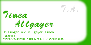 timea allgayer business card